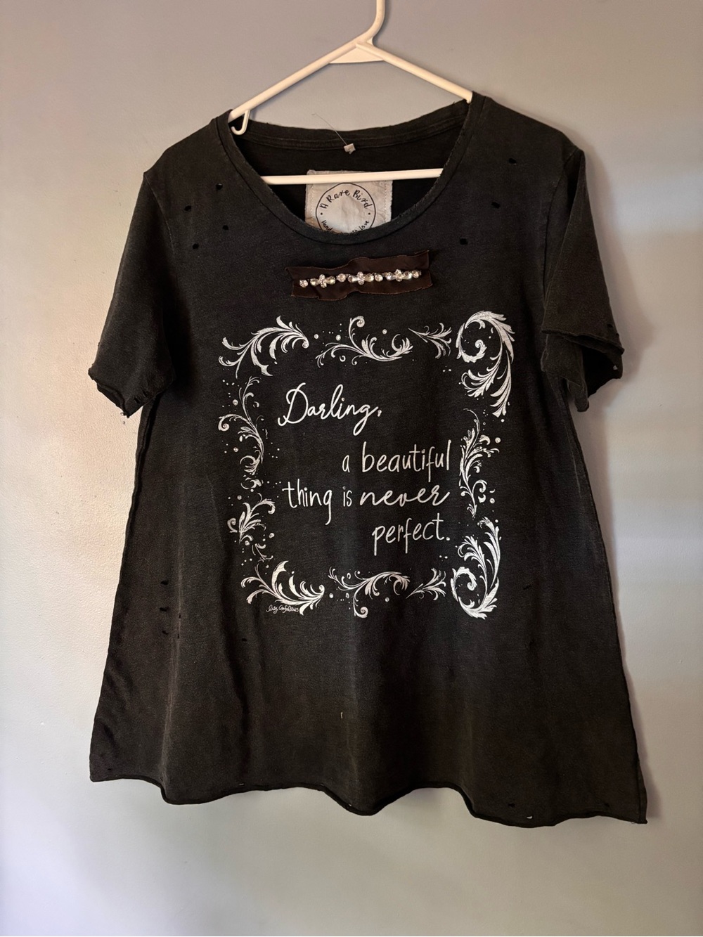 A Rare Bird Handmade Top - Charcoal Gray